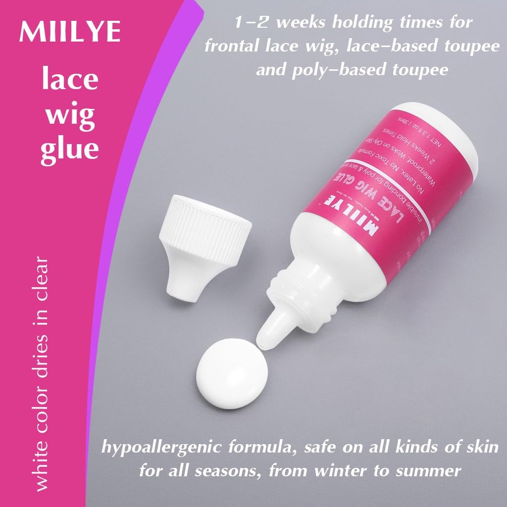 Glue Spray Set for Front Lace | White Glue and With Melting Band | Lace Kit f…