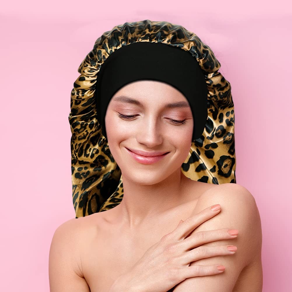 1 or 2 Pcs Sleeping Bonnet Long Satin Sleep Cap for Long Hair Braids Dreadlocks