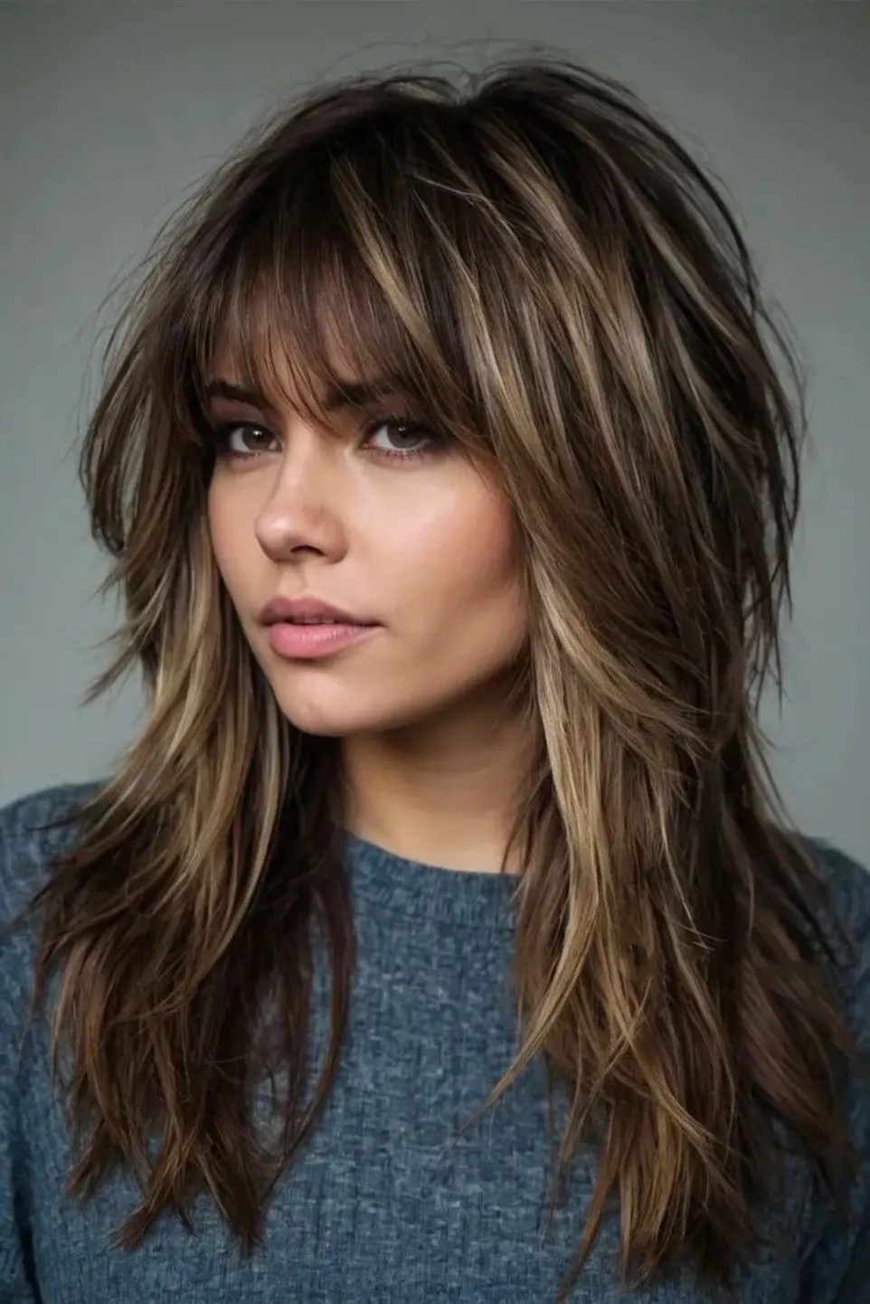 Caramel Brown Blonde Wig with Bangs 100% Human Hair Lace Front Wigs 14″