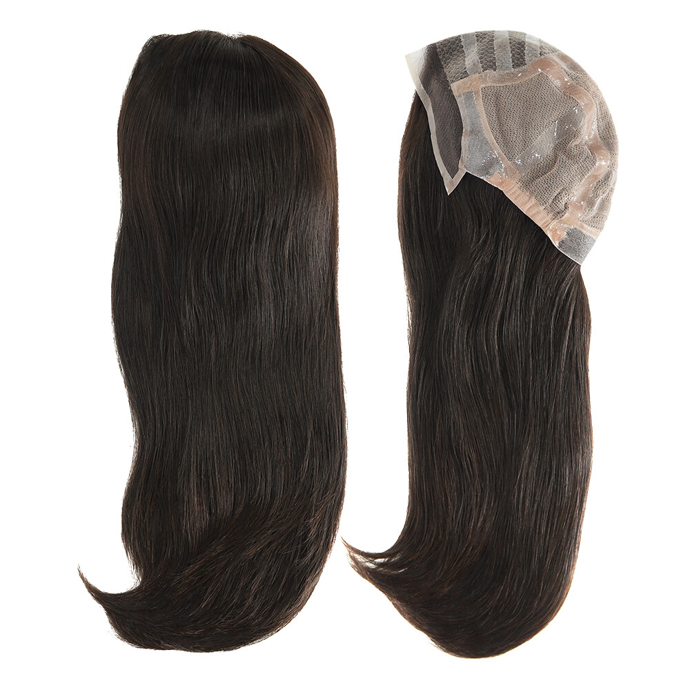 Women Wigs European Remy Human Hair Wigs Lace Front Medical Wig Medium Size MW45