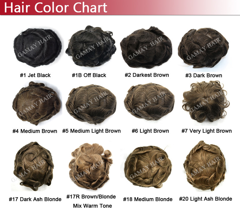 Full French Lace Mens Toupee Hairpiece Bleached Human Hair Replacement System US
