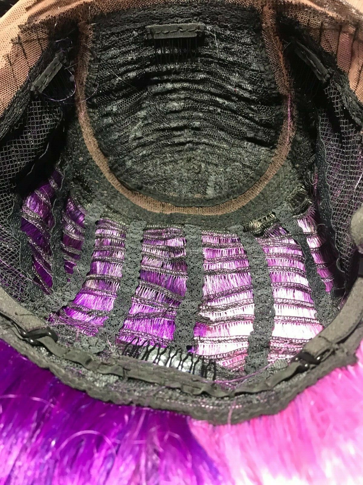 NWT Sis Hand Tied Full Circle Part Long Curly Multi Color Ombre Lace Front