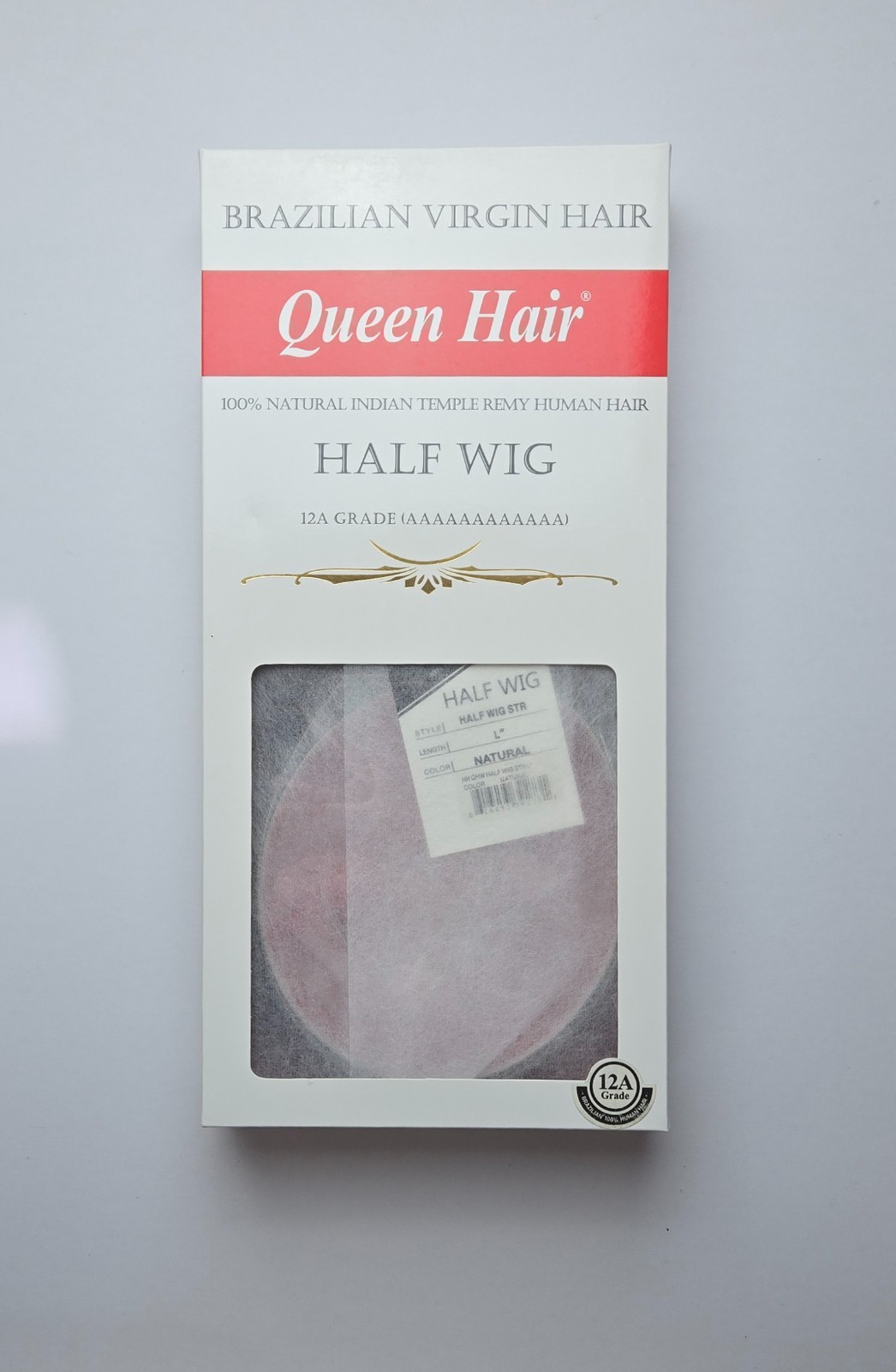 Brazilian Virgin Hair Half wig Straight L