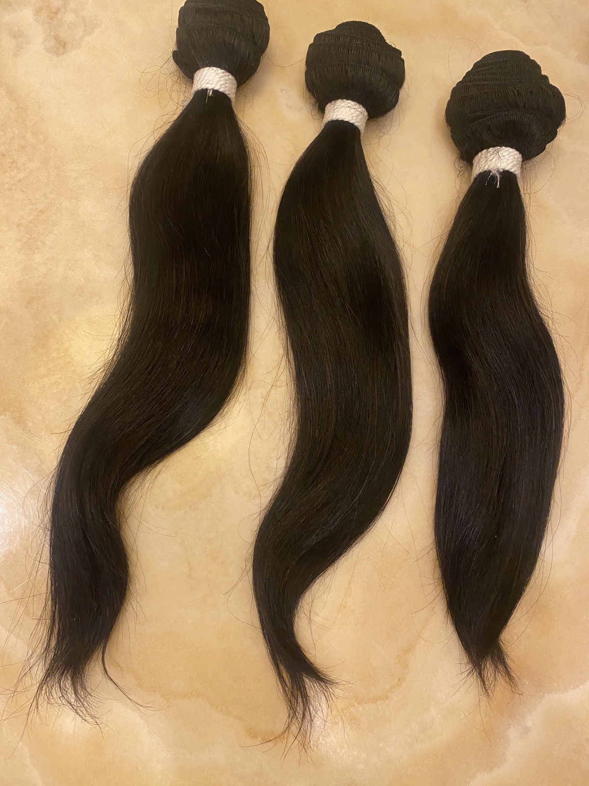 BRAZILIAN NATURAL UPROCESSED 100% HUMAN HAIR EXTENSION 3 BUNDLE “14,”16,”16 INCH