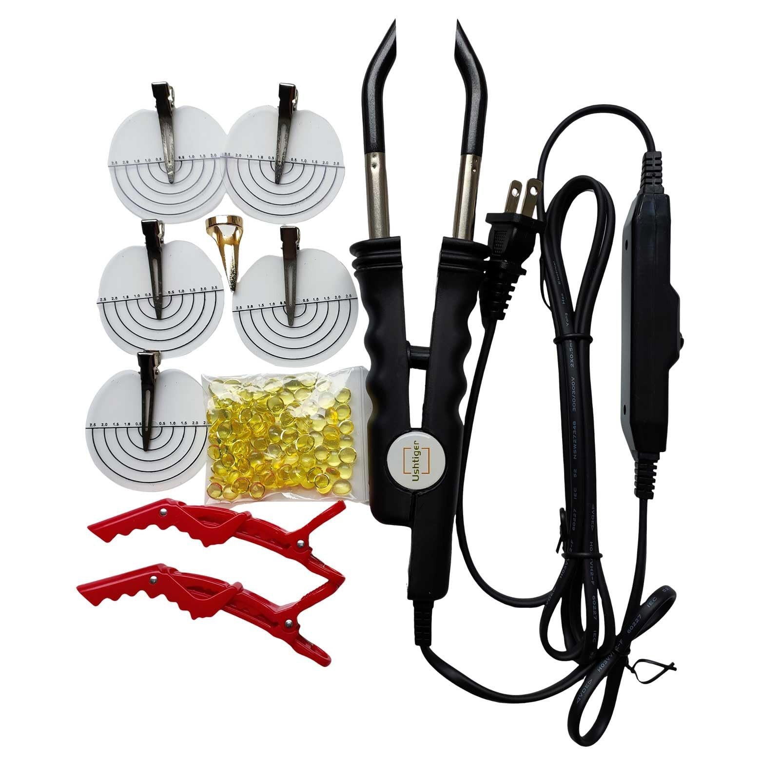 Hair Extension Connector Machine Kit – Pre-Bonded Keratin Flat Tips, Heat Wand,