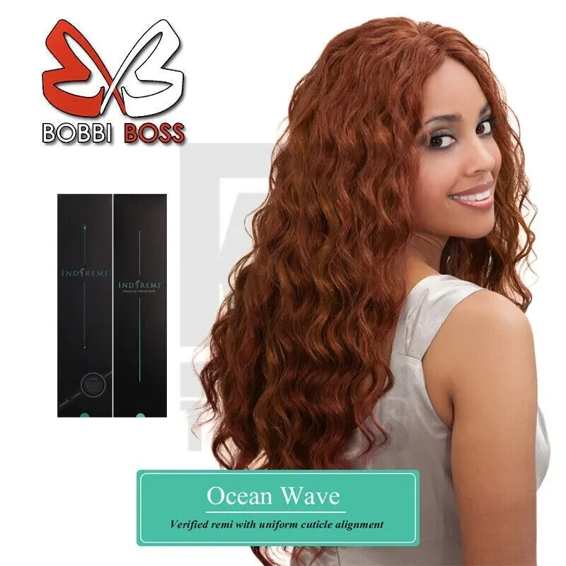Bobbi Boss, INDI REMI, Ocean Wave Human Hair Extensions, 12″ 14″ 16″ 18″