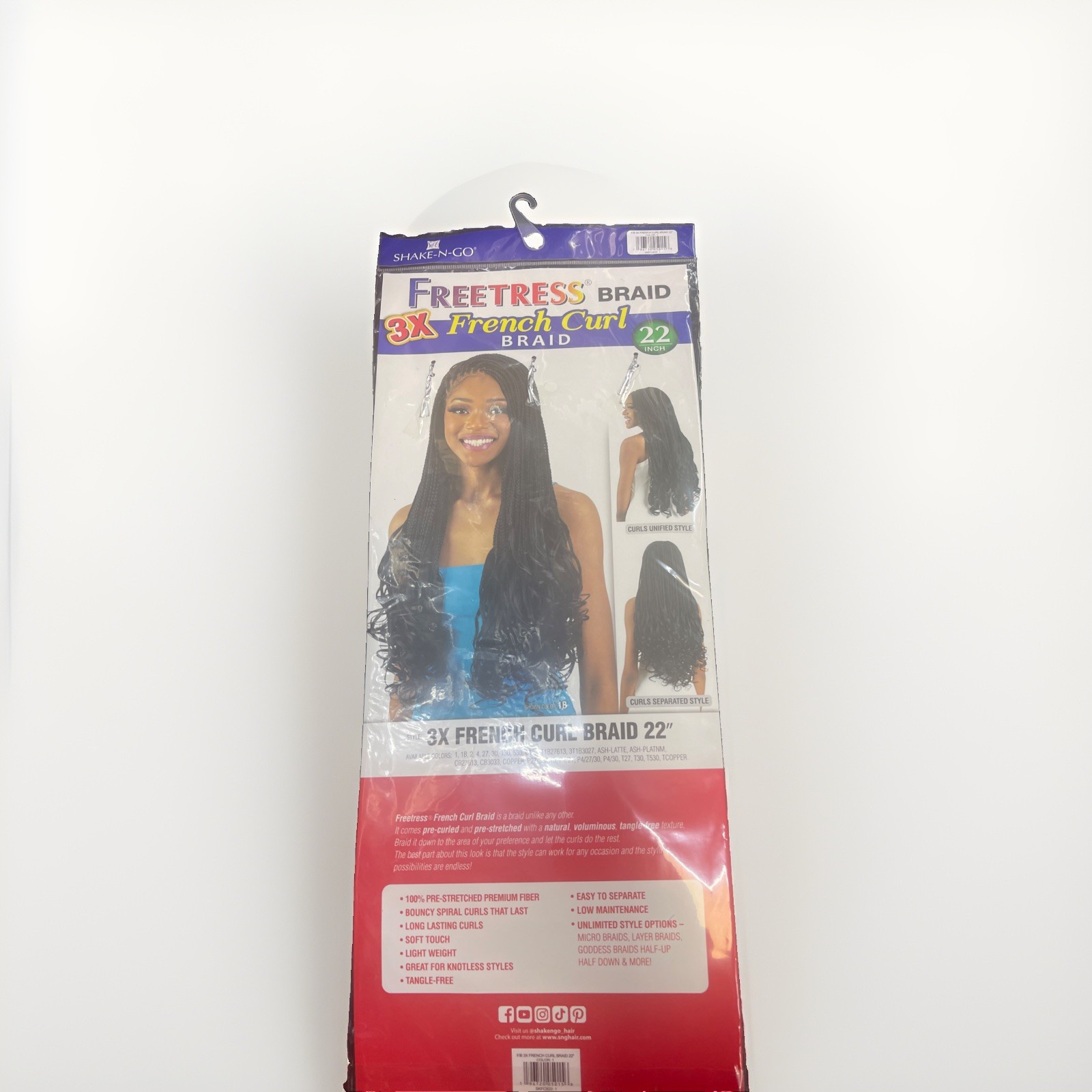 Freetress French 3x curl braid 22” All Color Types