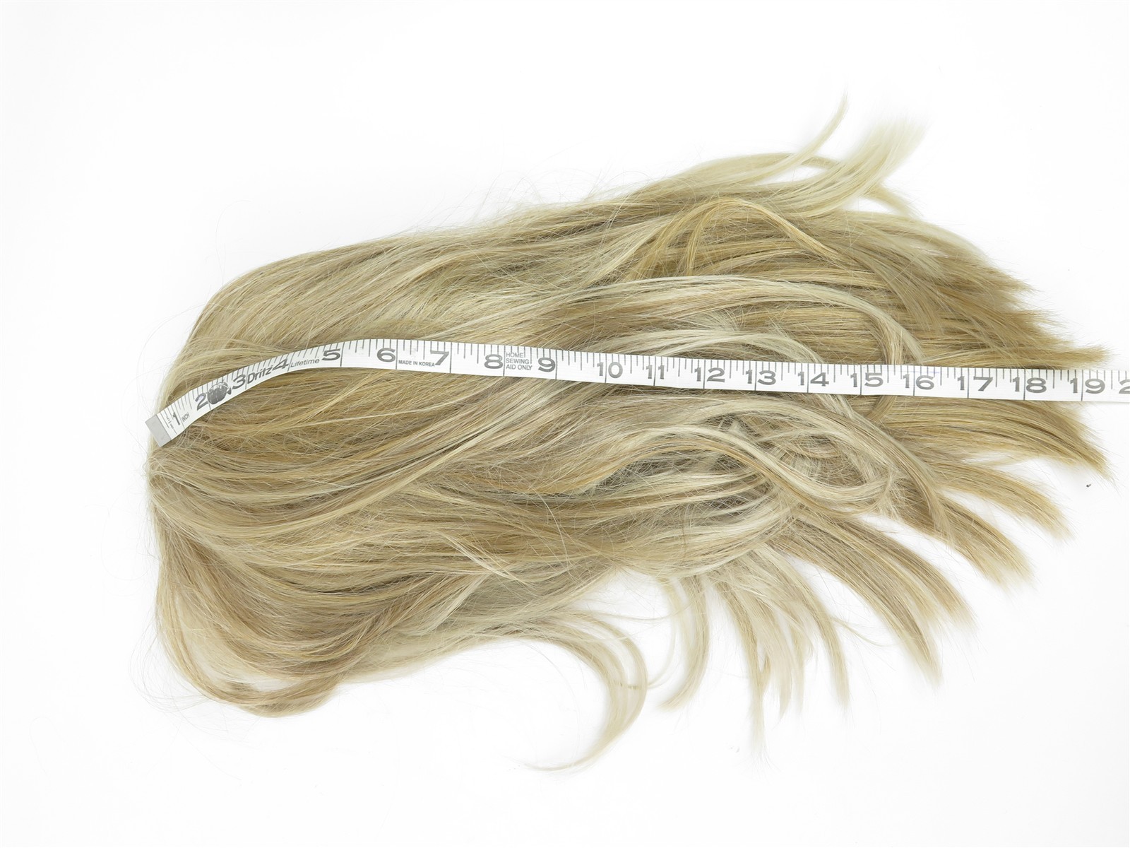 Synthetic Fiber High Quality Light Ash Gold Blond Wig Straight Medium Long Hair