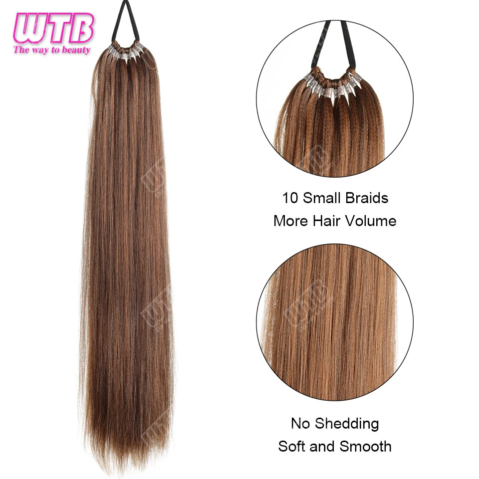 Synthetic Braided Wig Corn Perm Curly Ponytail Braided Wig For Daily Wear