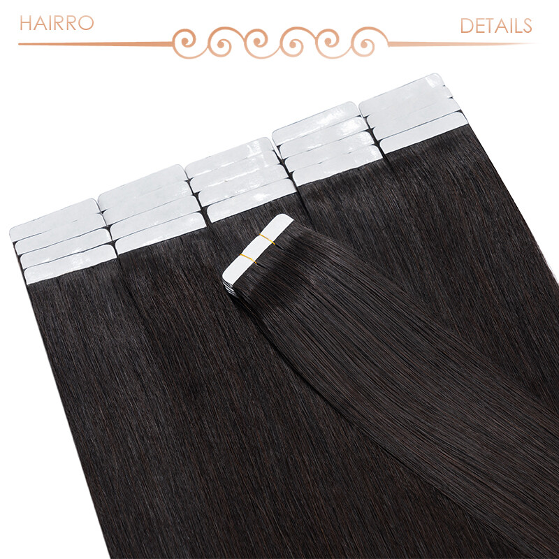 14″ Human Hair Extensions Tape In 100% Real Remy Hairpiece Full Head Thick& Soft