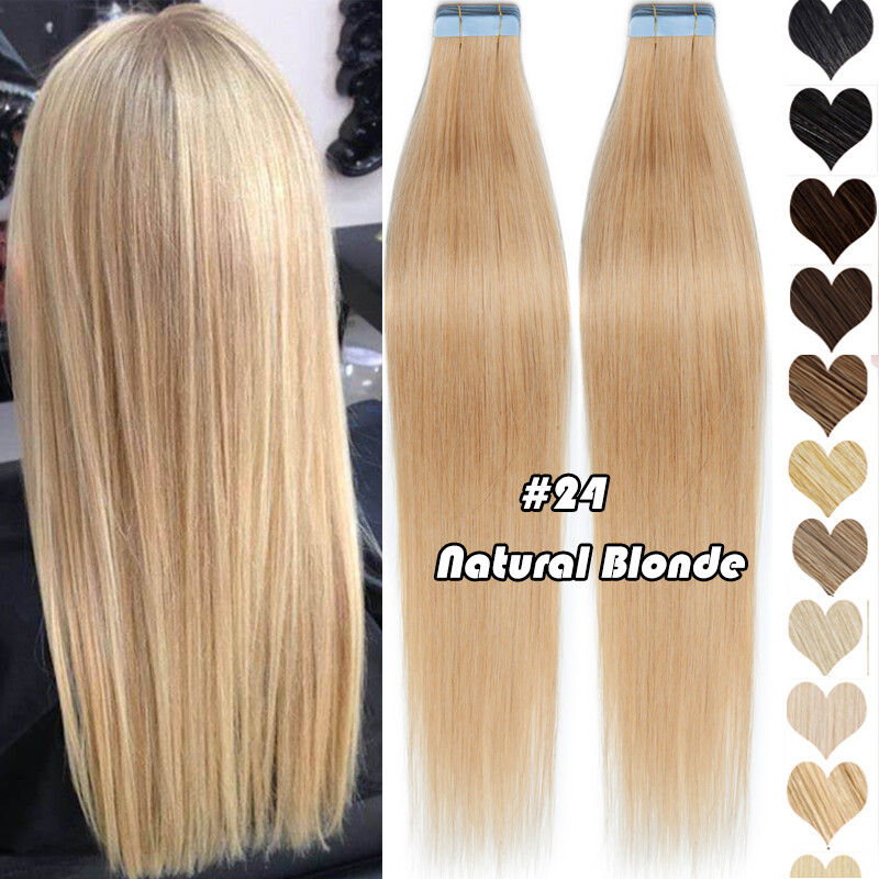 Thick Tape In Remy 100% Real Human Hair Extension Full Head Skin Weft/100g Brown
