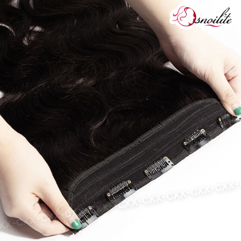 Thick Long Ombre One Piece 3/4 Full Head Clip In HUMAN REAL REMY Hair Extensions