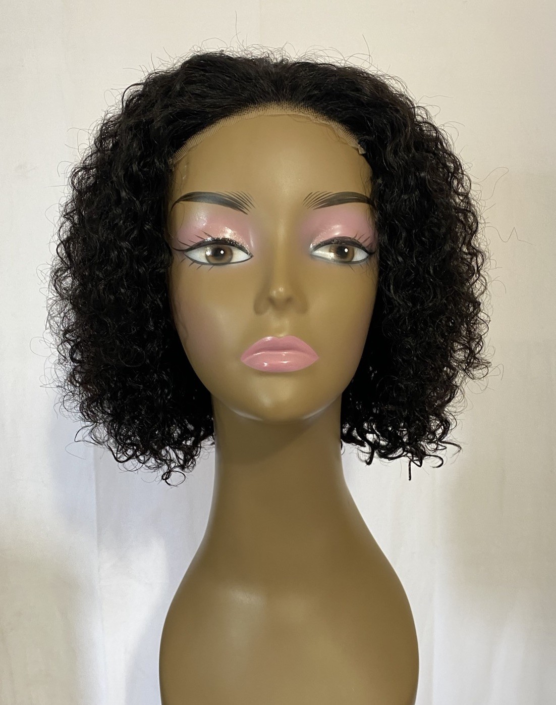 Curly Bob Wig Human Hair 4×4 HD Lace Closure Deep Wave Glueless Wear & Go 3D Cap