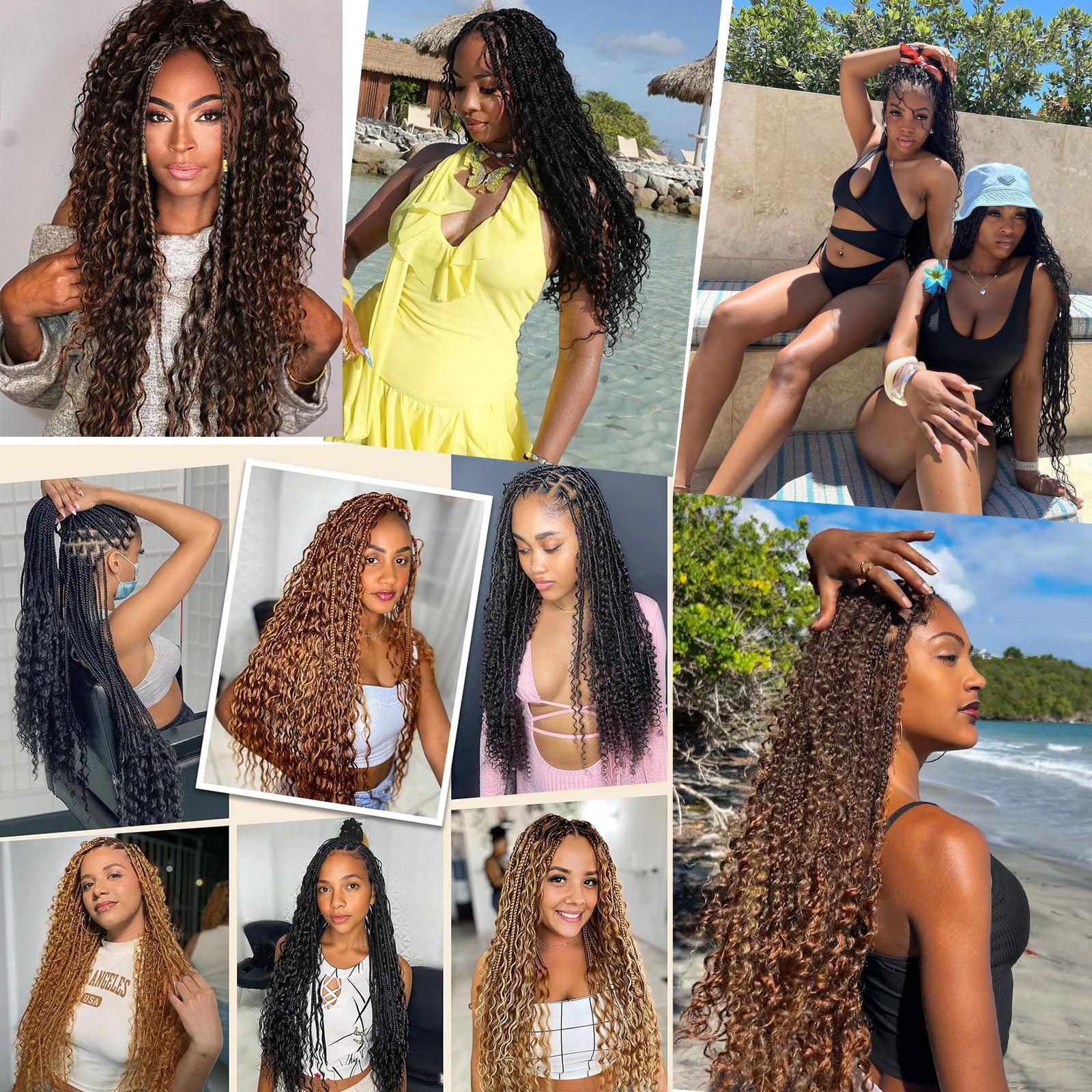 Fabimiya Deep Curly Braiding Human Hair 100G 22 Inch Color 30 Auburn Brown Deep
