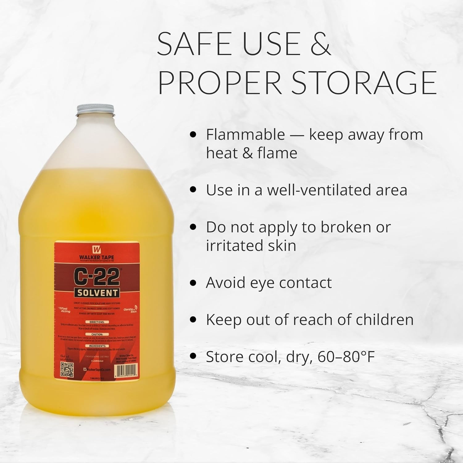 Professional C-22 Adhesive Remover 128oz Gallon Oil-Based Skin-Safe Citrus