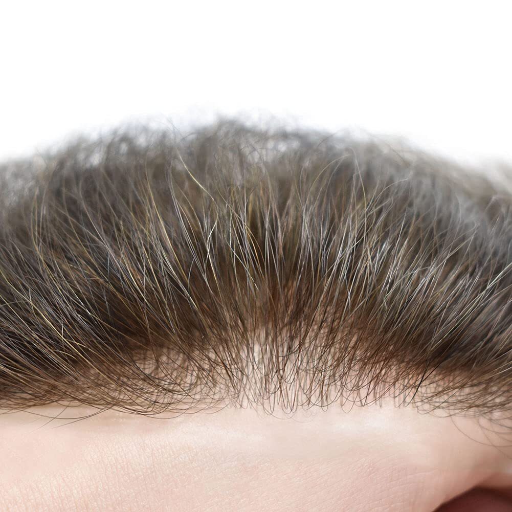 Ultra Thin Skin Mens Toupee Invisible Men Hair Replacement System Discount Price