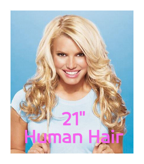 Jessica Simpson 21″ HUMAN HAIR Hair Clip-in Extensions | Select Your Color!