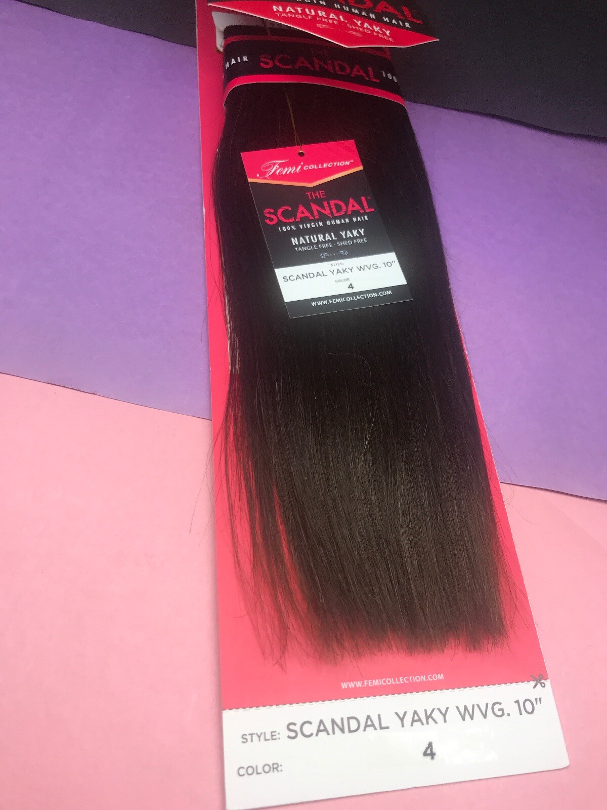 Femi_Collection Scandal Virgin Human Hair Weave_YAKY_10″_#4
