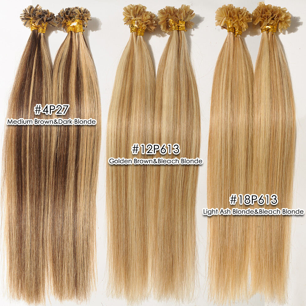 Nail U Tip THICK Keratin Real Remy Human Hair Extension 16-24 Thick Russian Glue