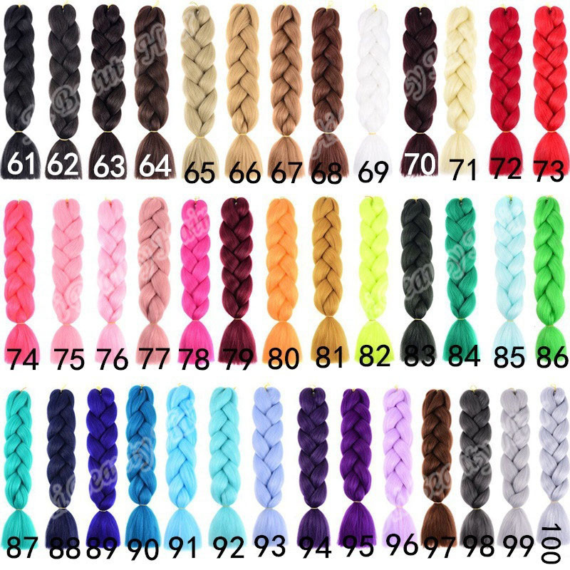 24″ 100g Straight Hair Braids Hair Synthetic Crochet Braiding Hair Extensions