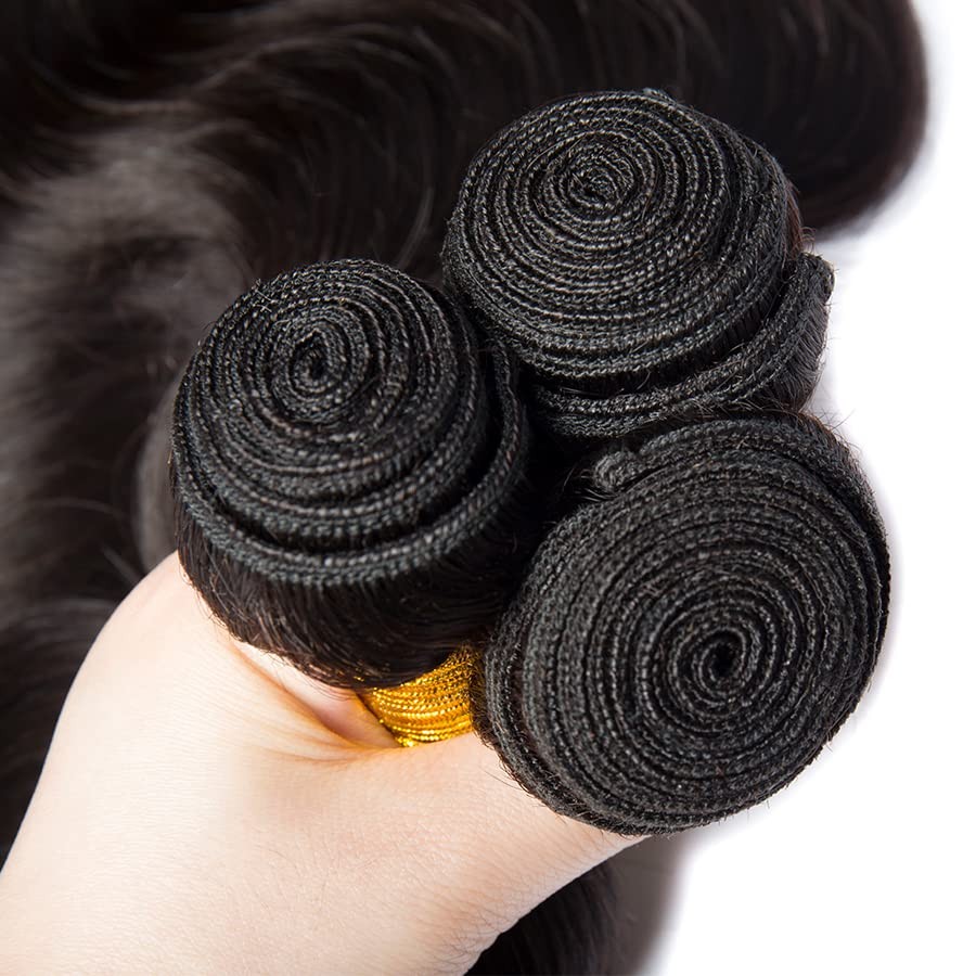 Younghann 24 26 28 Inch Body Wave Bundles Natural Black Color Brazilian