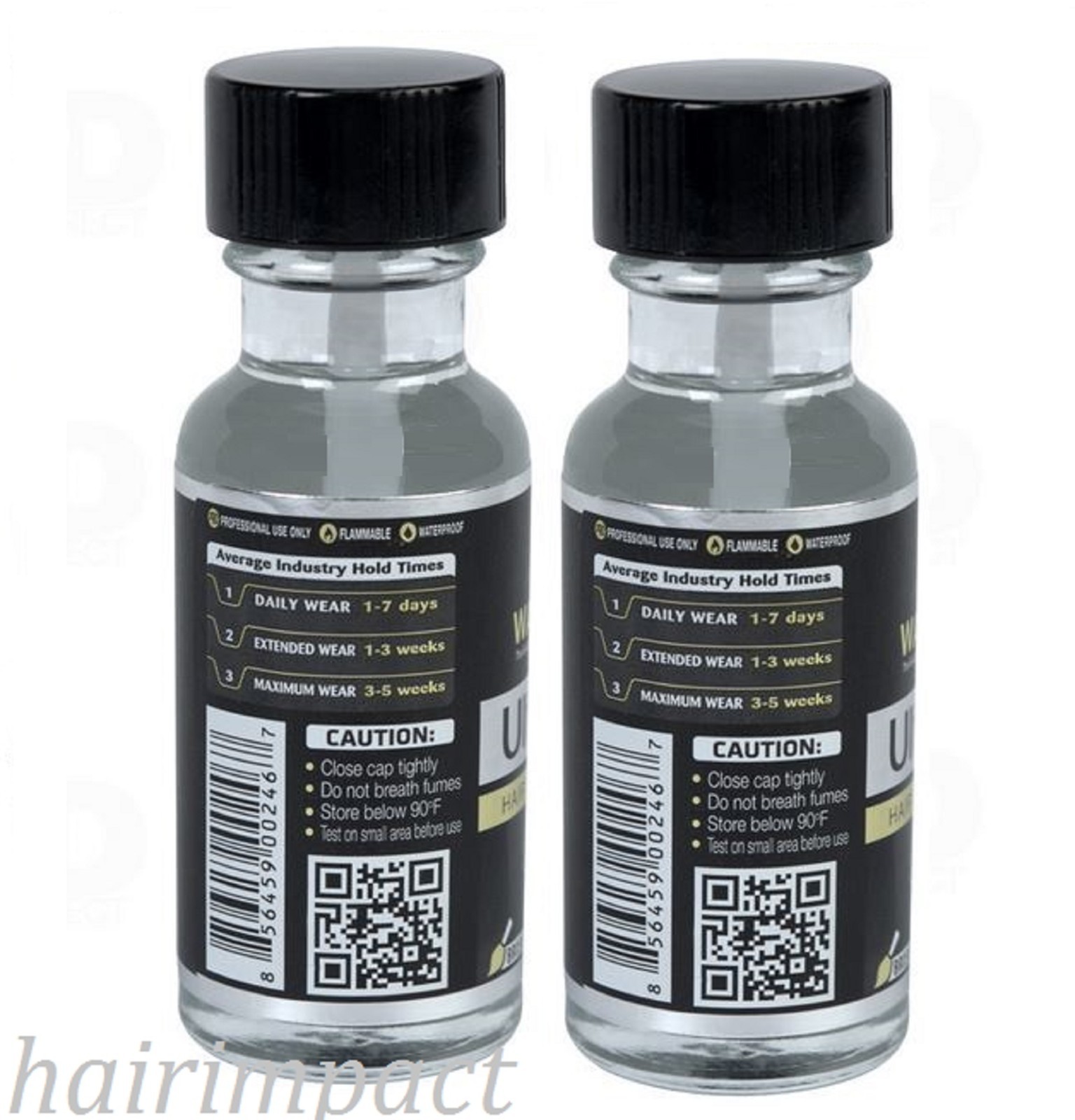 WALKER ULTRA HOLD 0.5 OZ ( 2-BOTTLES ) WIG GLUE ADHESIVE ~ LACE WIGS &TOUPEE.