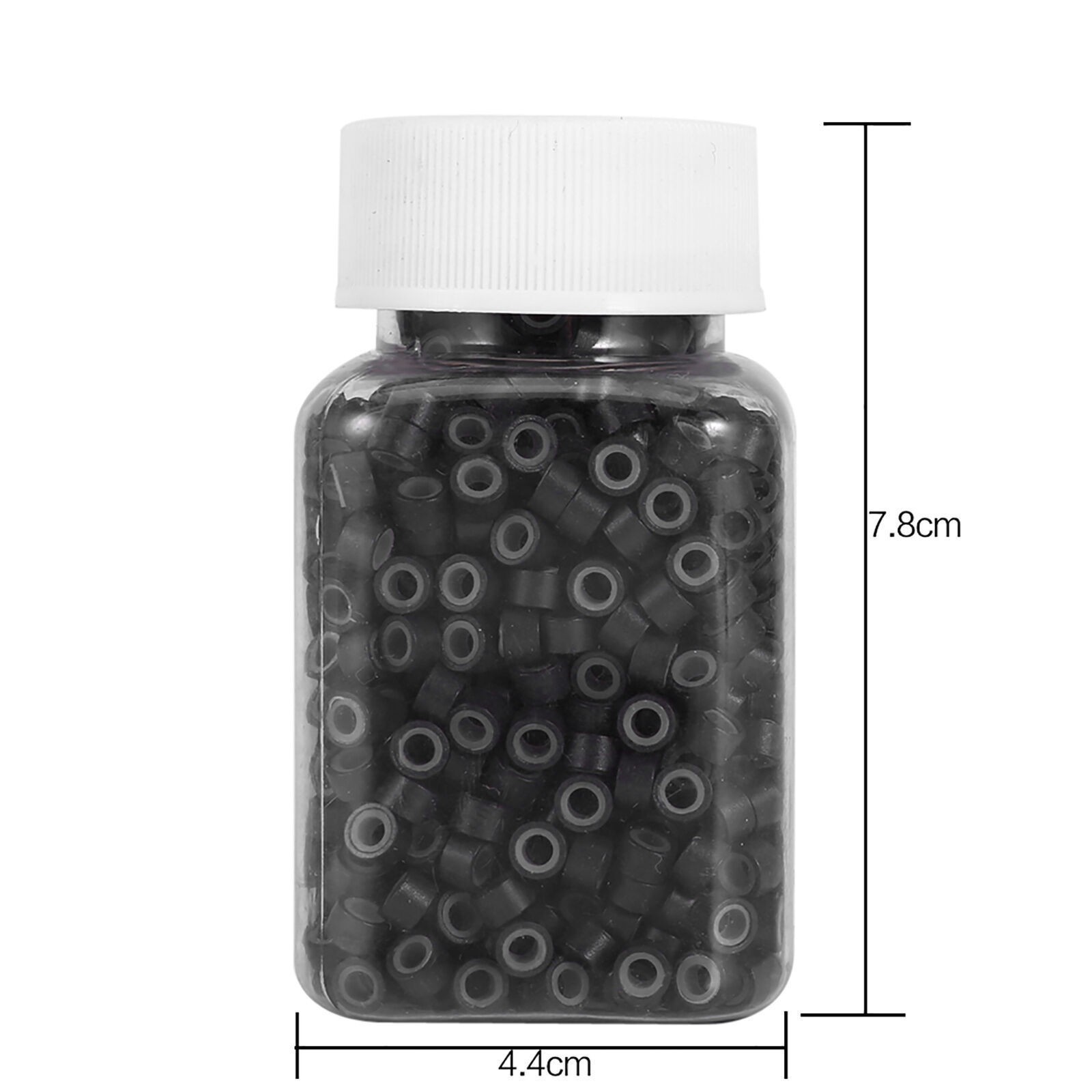 1000PCS/Bottle Professional Silicone Lined Micro Hair Extension Rings Loops Bead