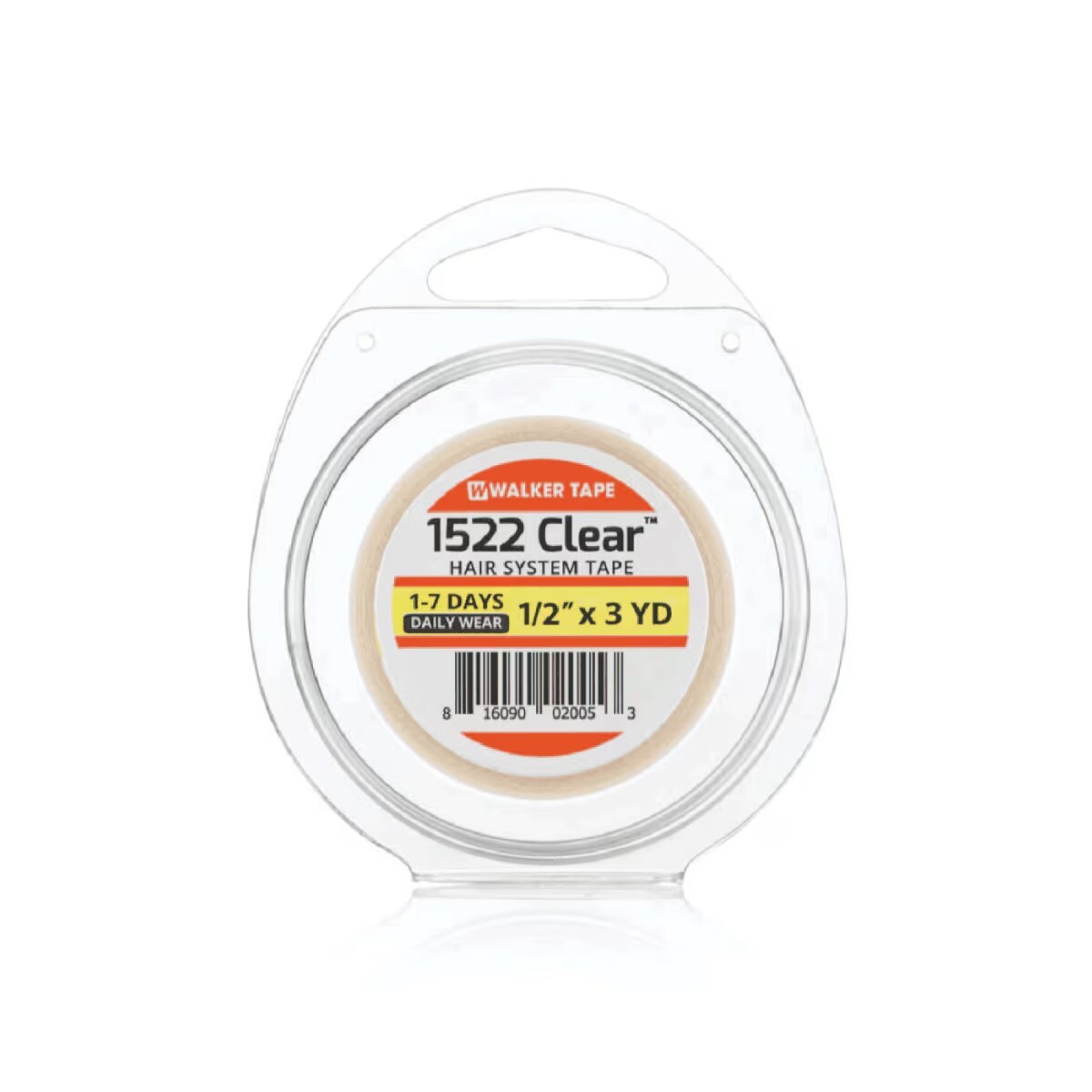 Walker 1522 Clear Tape, Daily Wear Hair System Tape Roll, Hypoallergenic