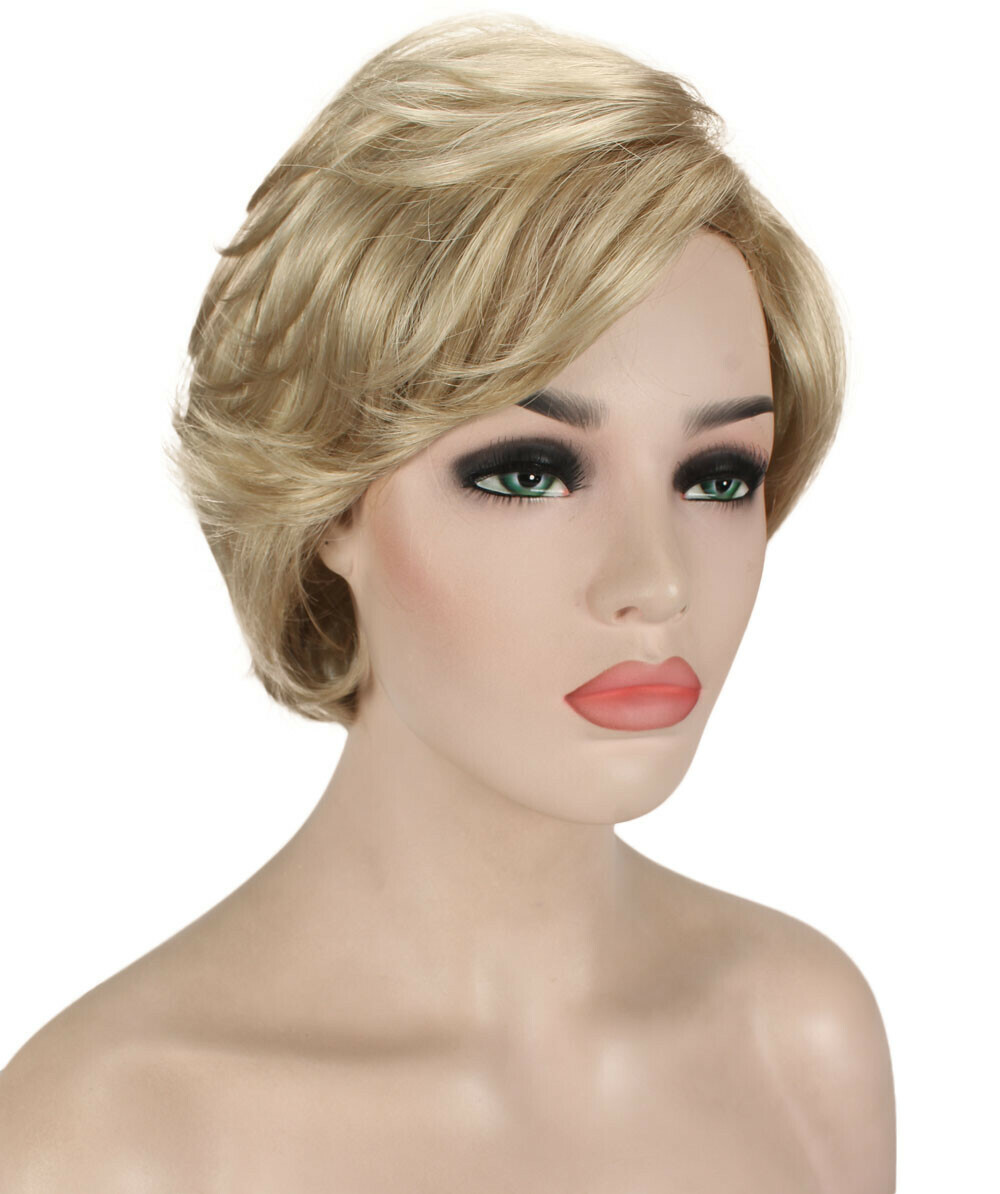 Lana – Straight Kanekalon Synthetic Fiber Full Wig, 3.25 – 6.5 in, Light Blonde