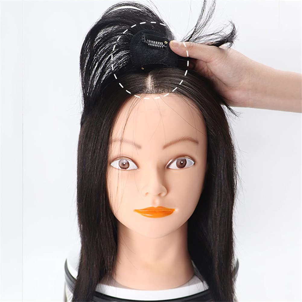 100% Real Human Hair Clip in Short Thin Hair For Men Hair Bangs Replacement