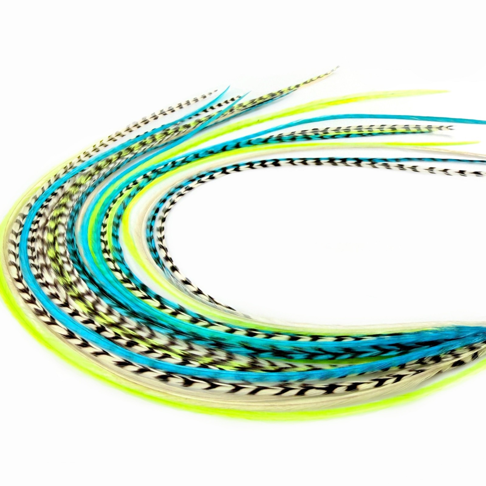 21 pcs. Feather Hair Extensions 10″-14″ + DIY Kit, Whiting Farms-Color of Choice