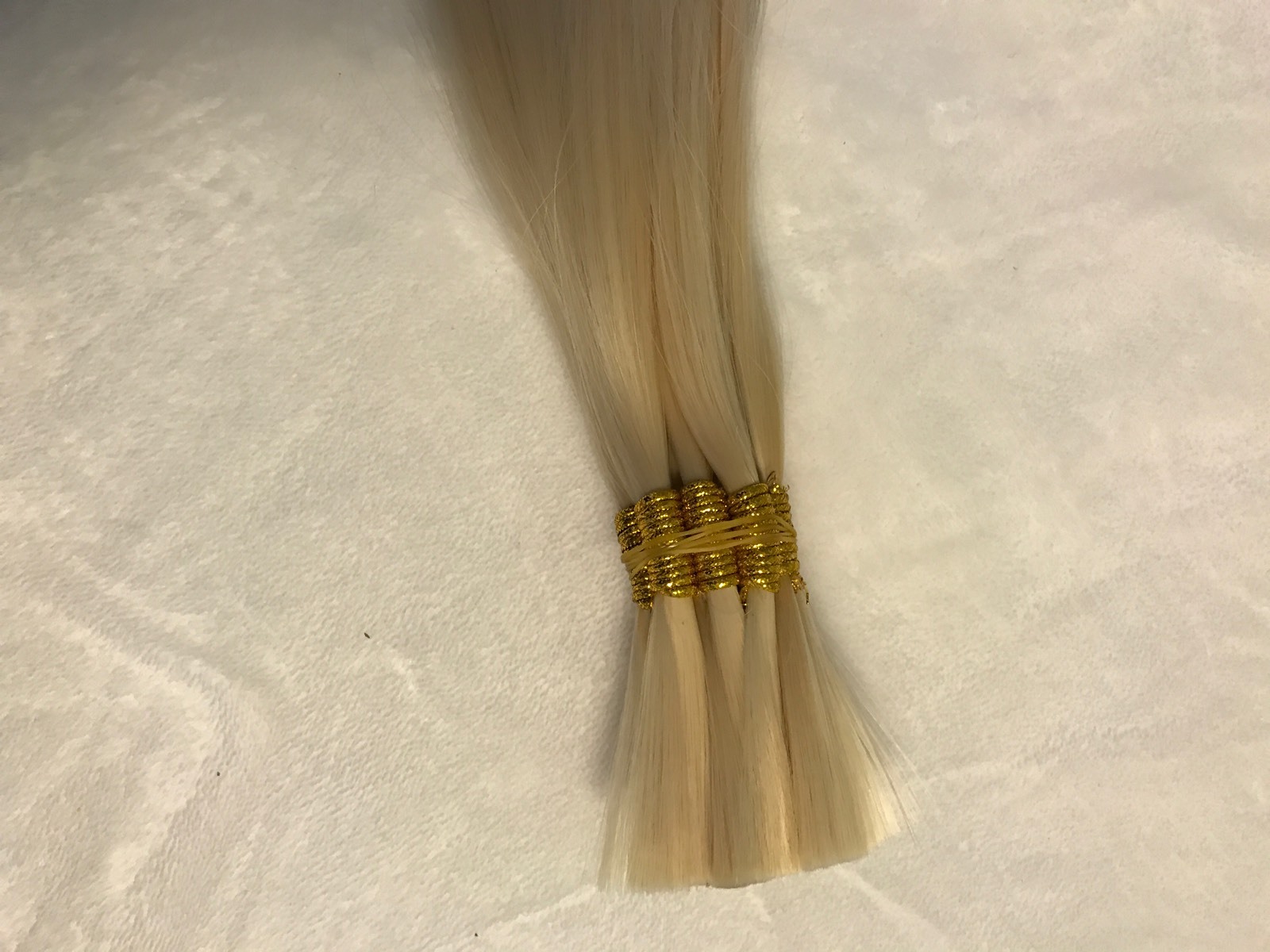 Blonde Synthetic Bulk Hair 20 inches 100g For Wigs and Hair Extensions
