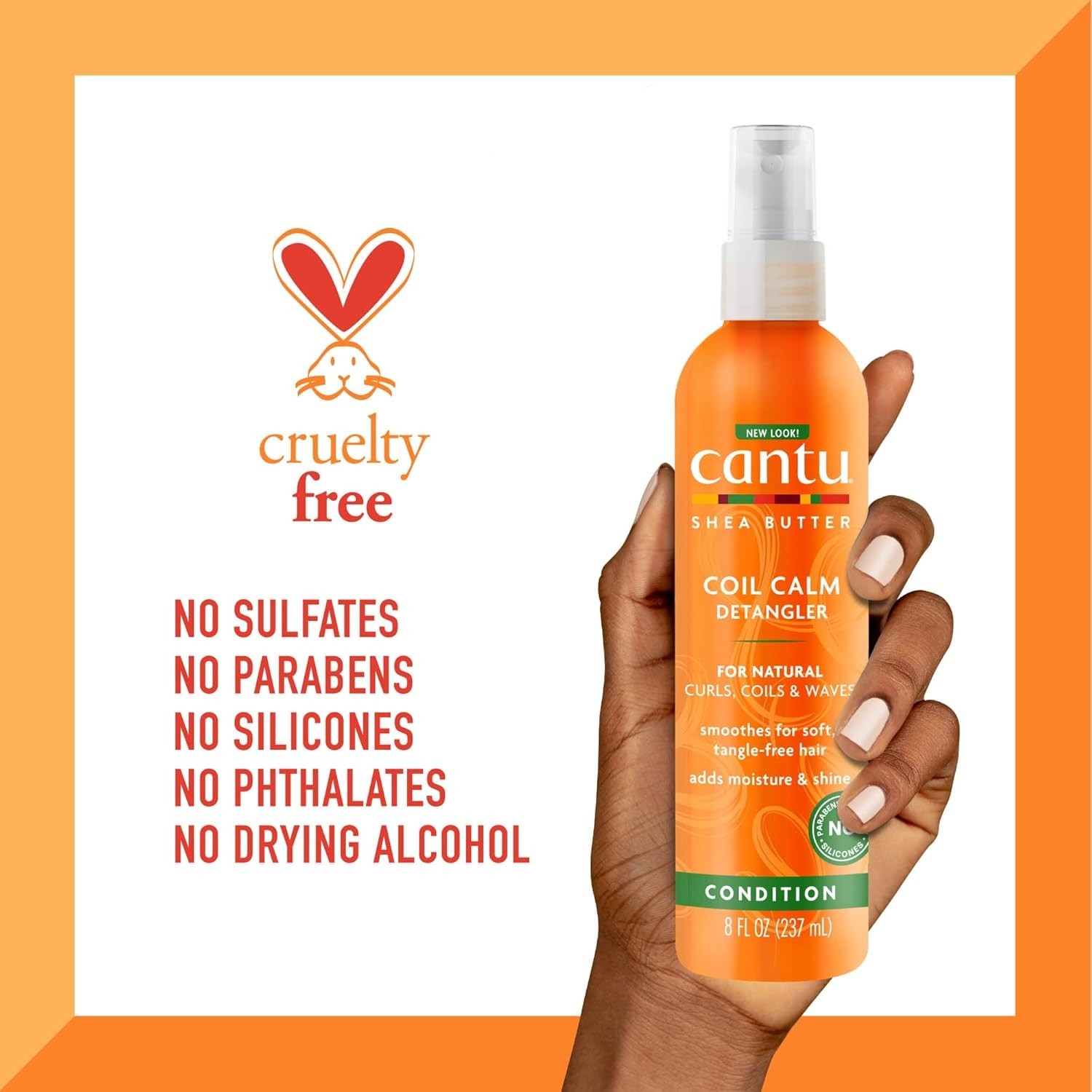 Coil Calm Detangler with Shea Butter & Coconut – 8 Fl Oz for Natural Hair