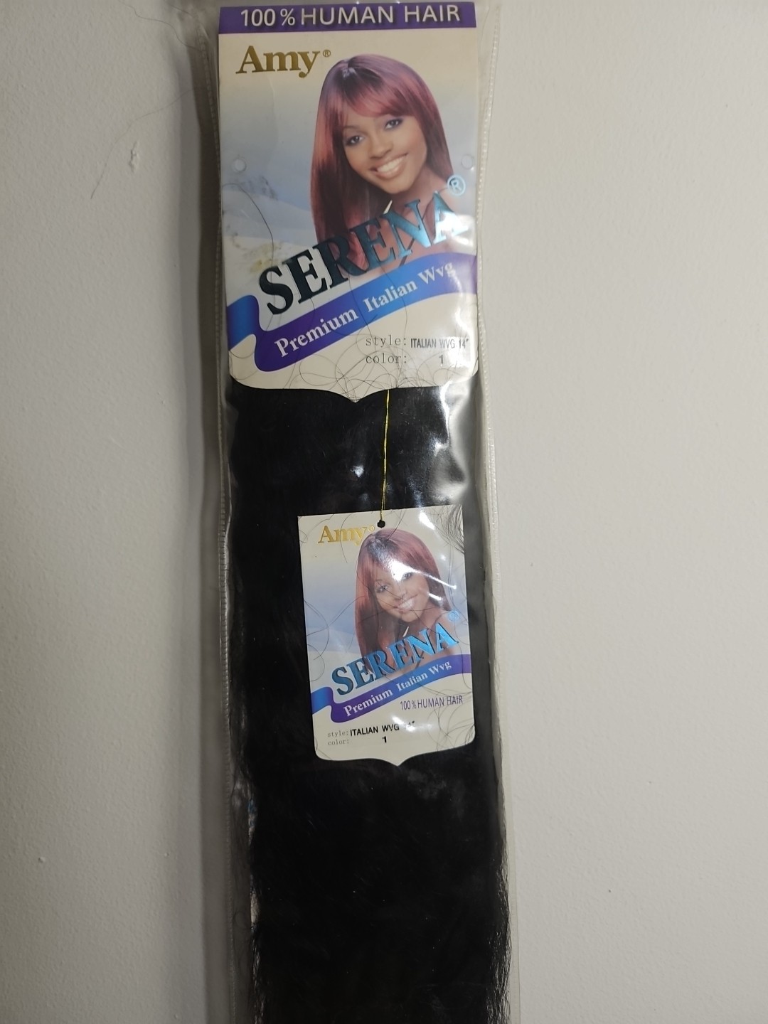 Serena Human Hair 14″ Italian Weave – Color 1 – 100% Human Hair – Soft & Natural