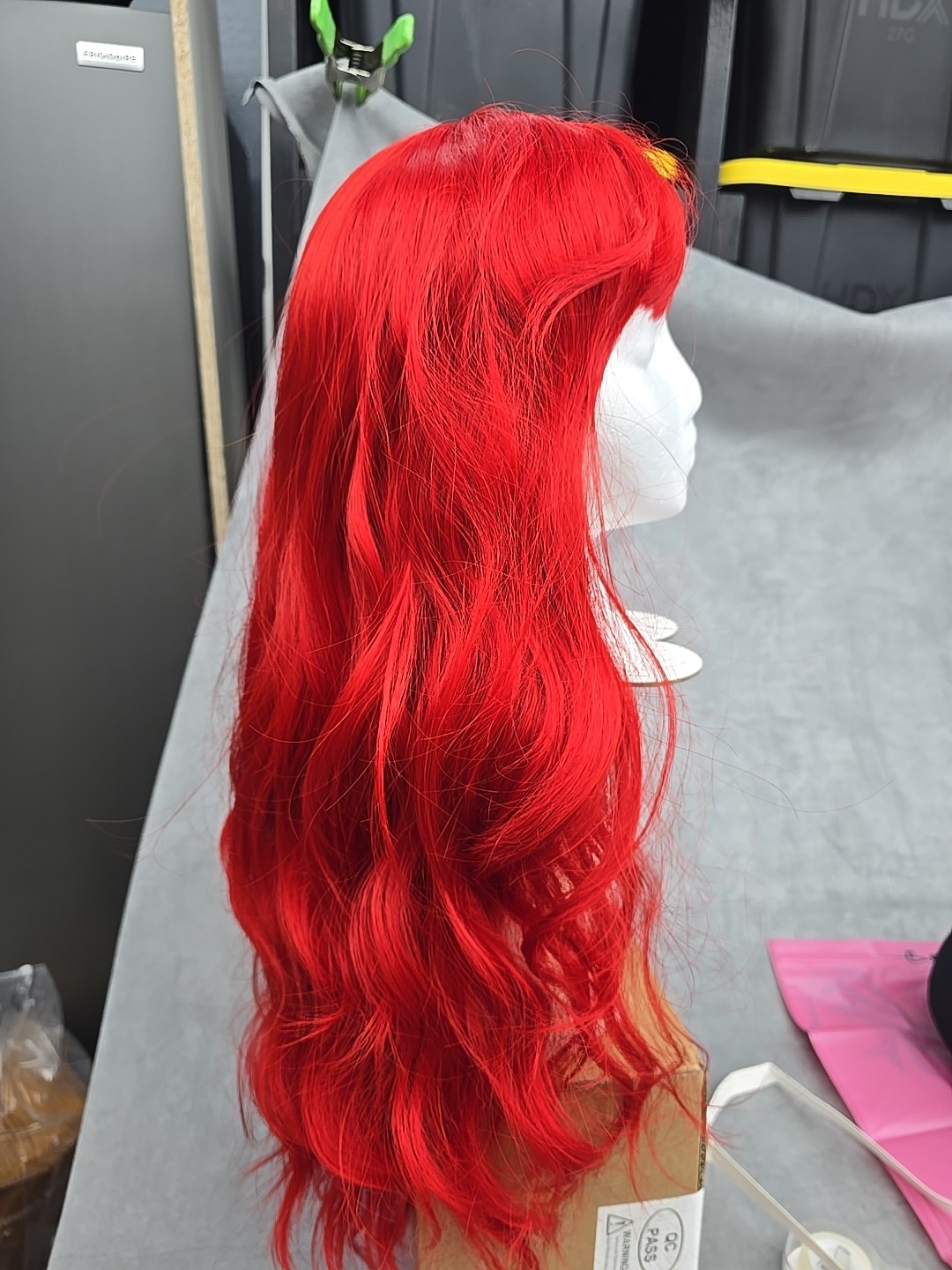 24-in Evelyn Hair Red Wig With Bangs