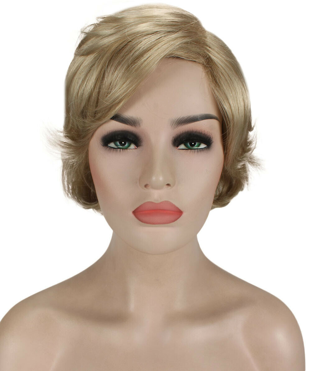 Lana – Straight Kanekalon Synthetic Fiber Full Wig, 3.25 – 6.5 in, Light Blonde