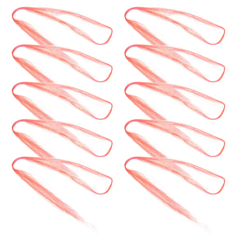 10Pcs Durable Hair Tinsel Kit Watermelon Red Metallic Hair Strands for Women