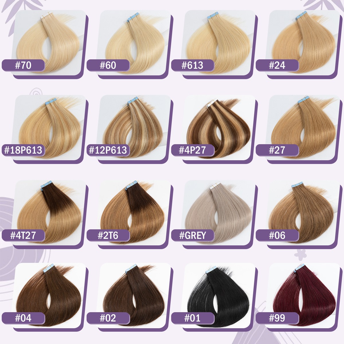 Invisible Tape In Remy Human Skin Weft 100% Hair Extensions THICK Full Head 150G