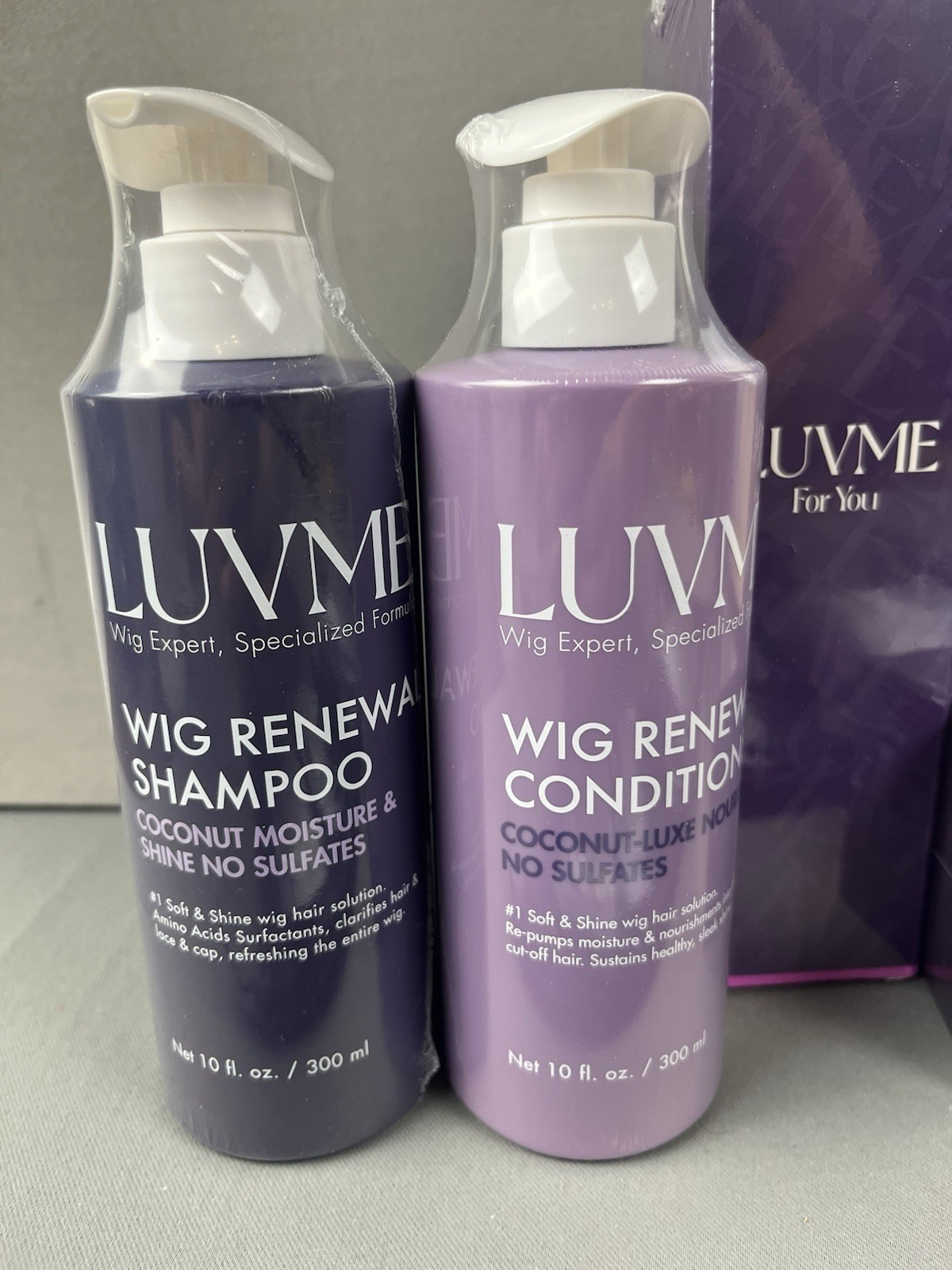 LuvMe Wig Hair Care Product Lot – Shampoo Conditioner Hair Oil Cap Stand Band