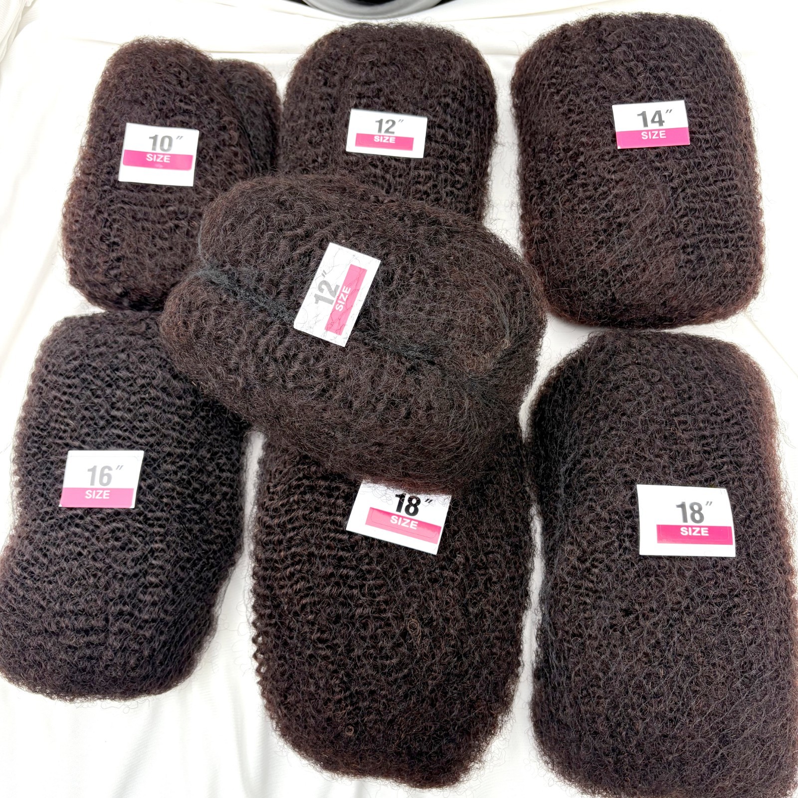 10-18In 30 or 50g/ Parck Natural 4C Afro Kinky Curly Bulk Human Hair Extension