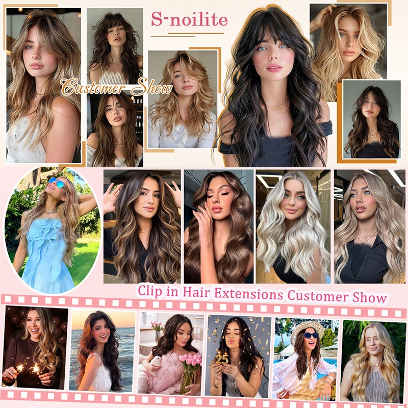 Double Weft 100% Remy Human Hair Extensions Full Head Clip In 8PCS Extra Thick