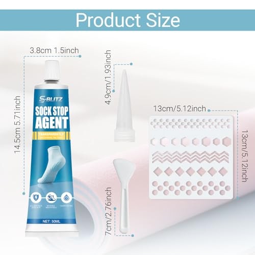 Sock Non – Slip Gel Kit, Fabric Glue for Socks, Non – Slip Dots for Socks &