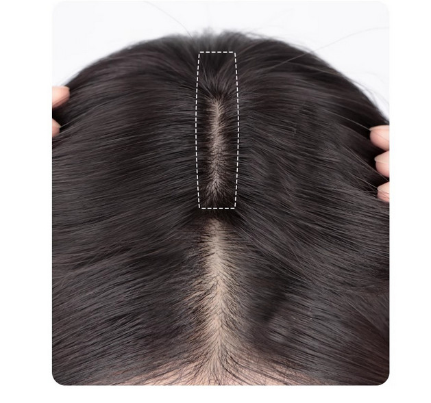 Clip In Human Hair Straight Bangs Toppers For Women Thinner Hair Replacement