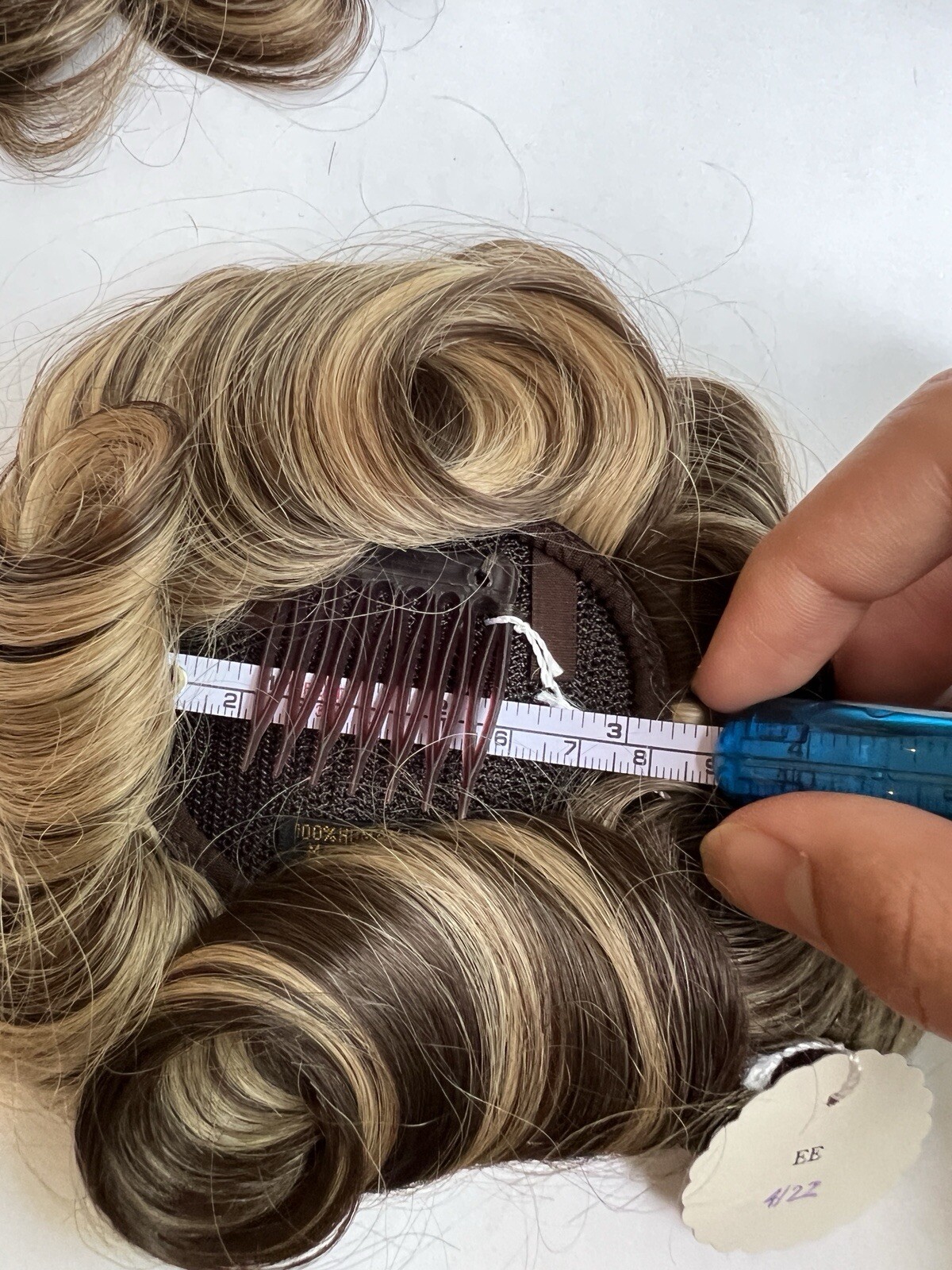100% Human Hair Wiglet Dark Brown & Hazelnut Curly Claw Hairpiece Extension New