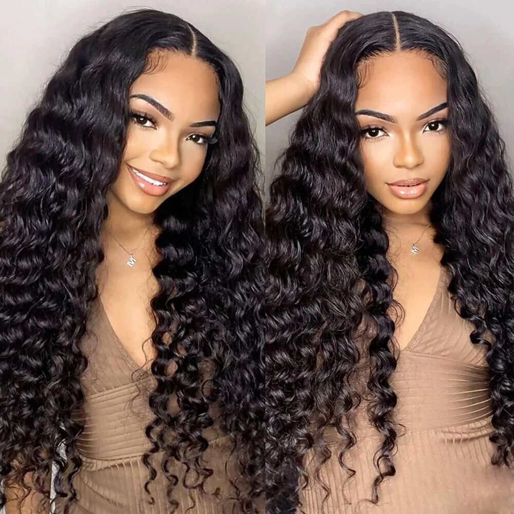 Hair Curly Front Wig Women Brazilian Long Curly Wavy Hair Wigs Women Costume USA
