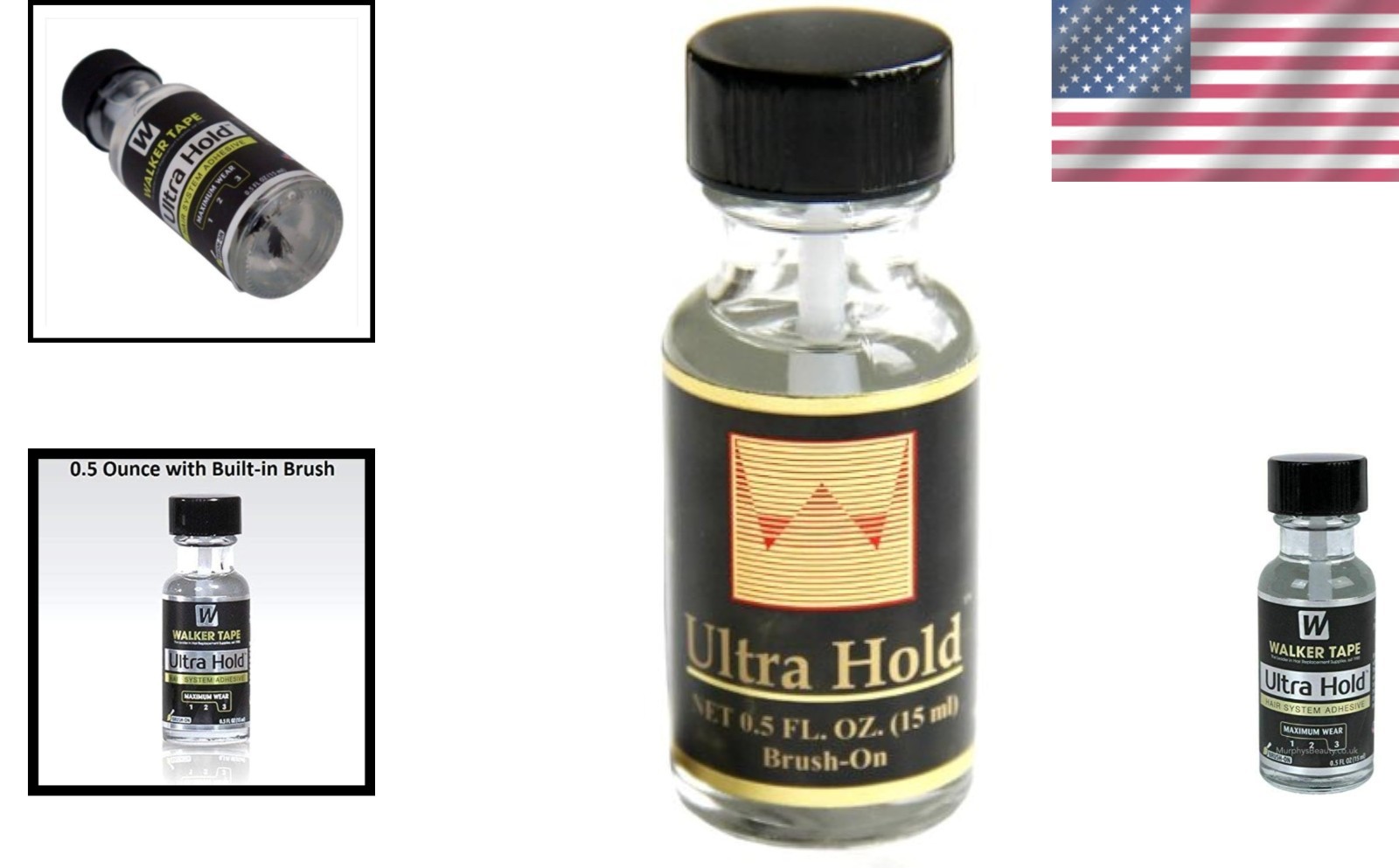Waterproof Lace Wig Glue – .5Oz Soft Bond Adhesive with Brush Applicator