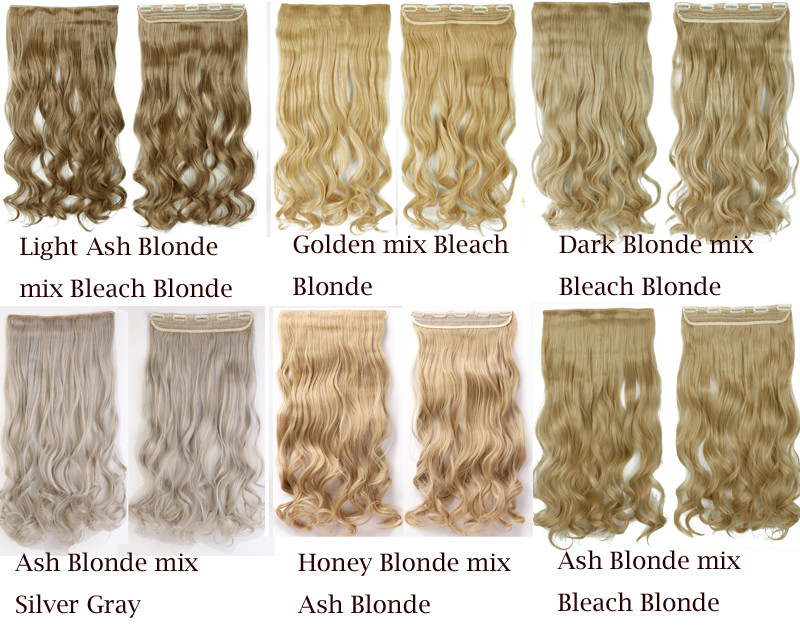 One Piece(5 Clips) Clip in Hair Extensions Full Head Balayage Curly Hairpiece US