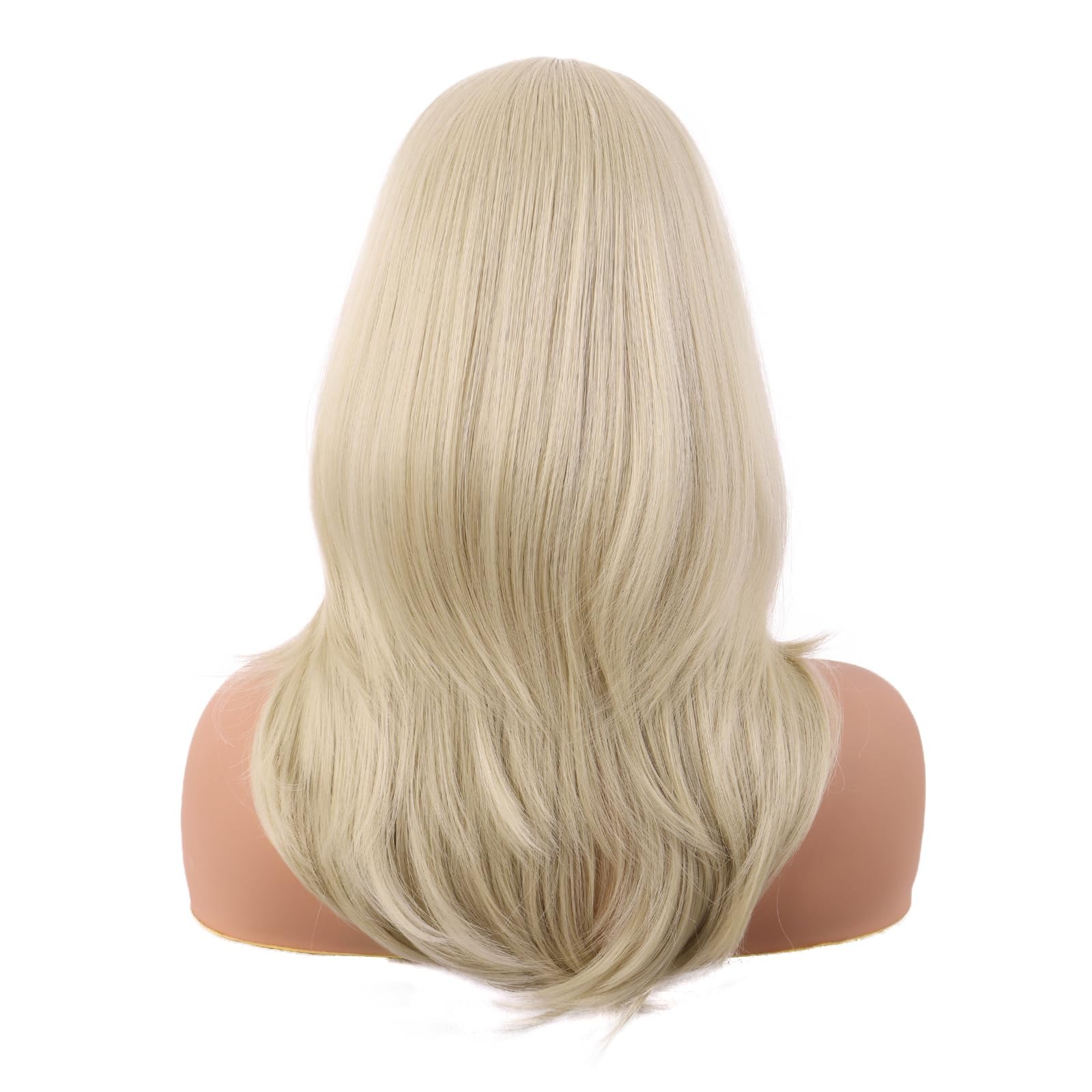 20 Inch/50 cm Long Layered With Bangs Straight Synthetic fiber Shoulder Lengt…