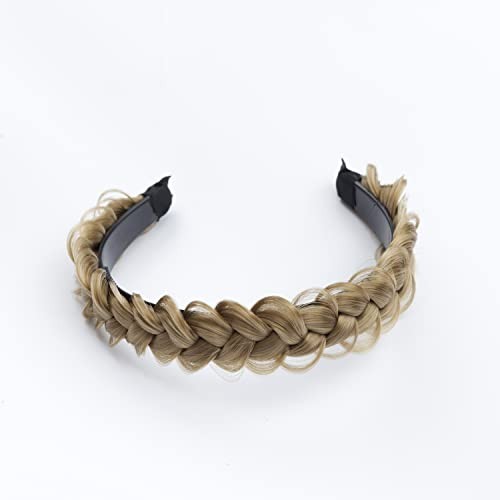 () Synthetic Hair Braided Headbands – Lightweight, Non-Slip SANDY BLONDE 16/22