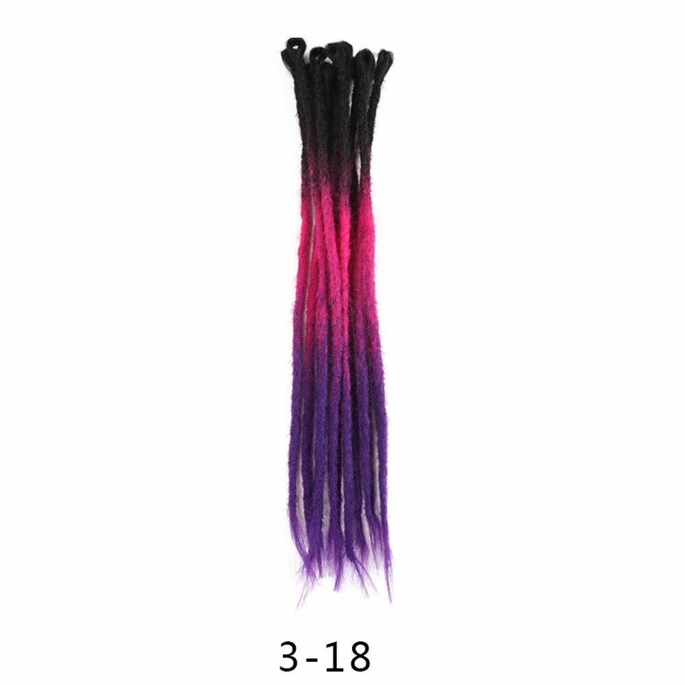 50cm Ombre Dreadlocks Extensions Crochet Braiding Hair Dreads Locs Synthetic New